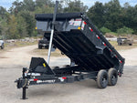 14' Hillcrest Bumper Pull Dump Trailer Telescopic 24" Side Walls - (2) 7k Axles 000105