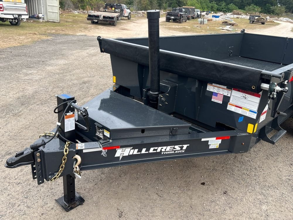 14' Hillcrest Bumper Pull Dump Trailer Telescopic 24" Side Walls - (2) 7k Axles 000105