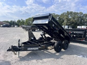 10' x 60" Iron Bull DTB Bumper Pull Dump Trailer 18" Side Walls - (2) 5200 lb Axles - Bumper Pull Dump - Dump Trailers - Stryker Dealership Group