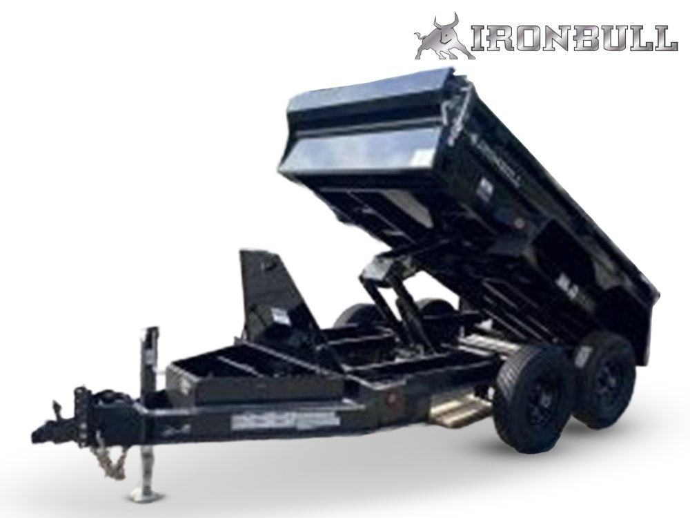 10' x 60" Iron Bull DTB Bumper Pull Dump Trailer 18" Side Walls - (2) 5200 lb Axles - Bumper Pull Dump - Dump Trailers - Stryker Dealership Group