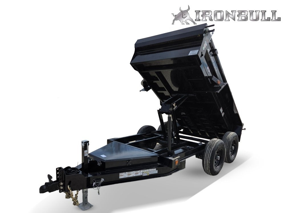 10' x 60" Iron Bull DTB Bumper Pull Dump Trailer 18" Side Walls - (2) 5200 lb Axles - Bumper Pull Dump - Dump Trailers - Stryker Dealership Group
