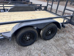14' x 83" Iron Bull UTB Bumper Pull Utility Trailer - (2) 3,500 lb Axles 112464