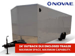 8.5 x 24 DX 10K Flat Top Sloped V Nose Enclosed (2) - 5200 lb Axles 146218