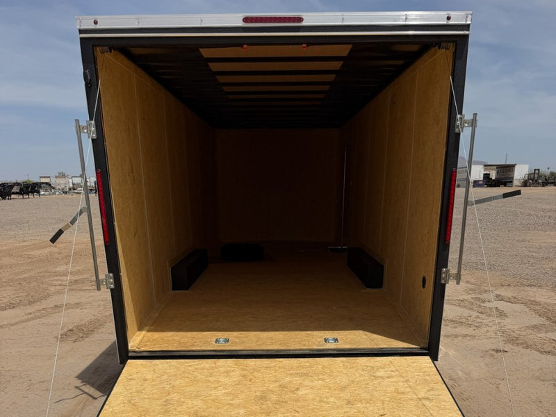 8.5 x 24 DX 10K Flat Top Sloped V Nose Enclosed (2) - 5200 lb Axles 146218