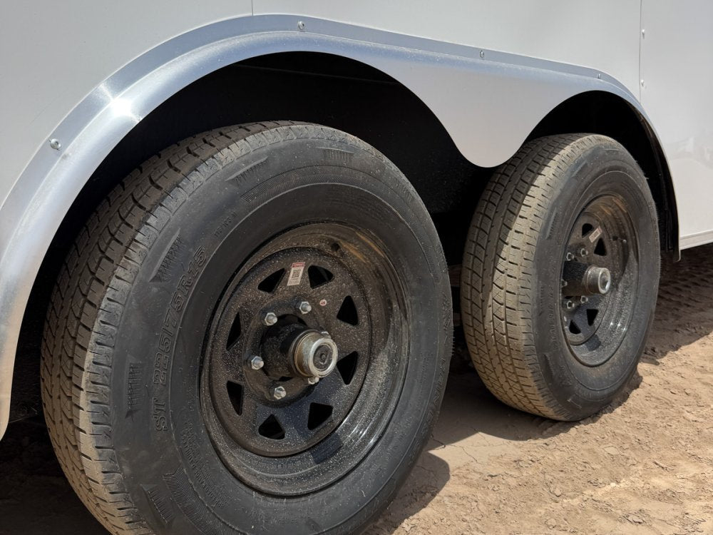 8.5 x 24 DX 10K Flat Top Sloped V Nose Enclosed (2) - 5200 lb Axles 146218