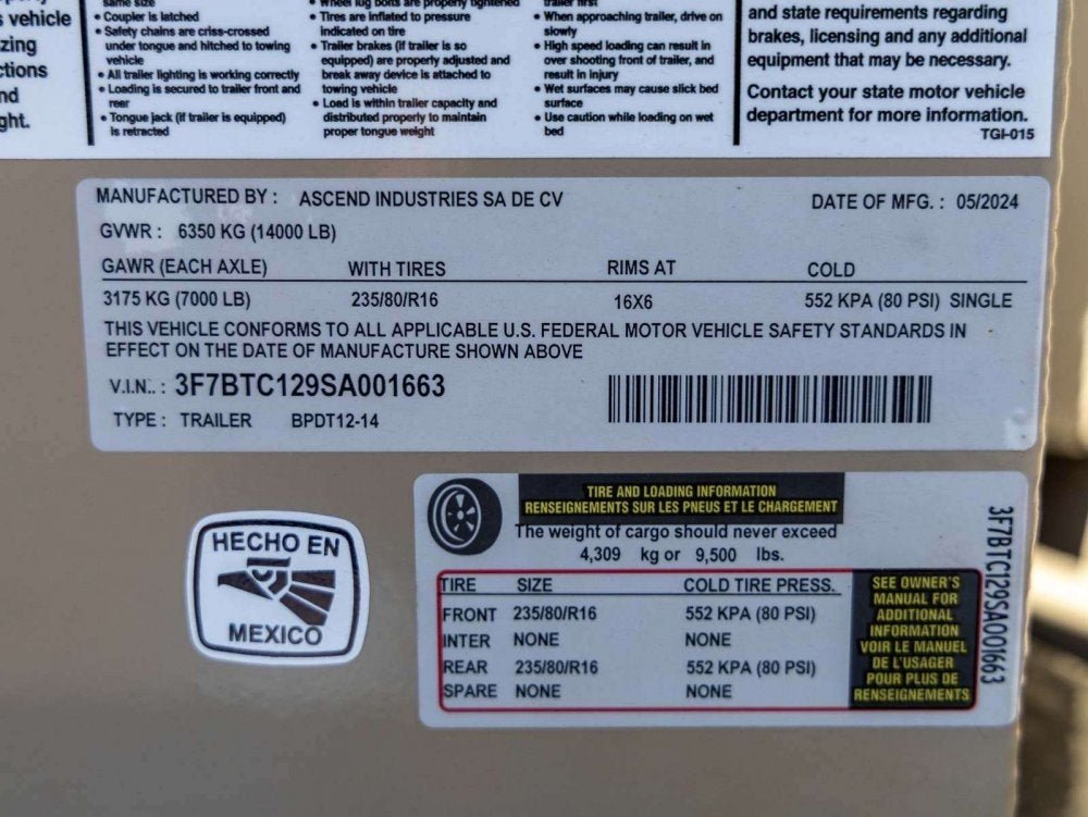 12' BP Dump 2' Walls 2 - 7k Axles 001663 - Stryker Dealership Group