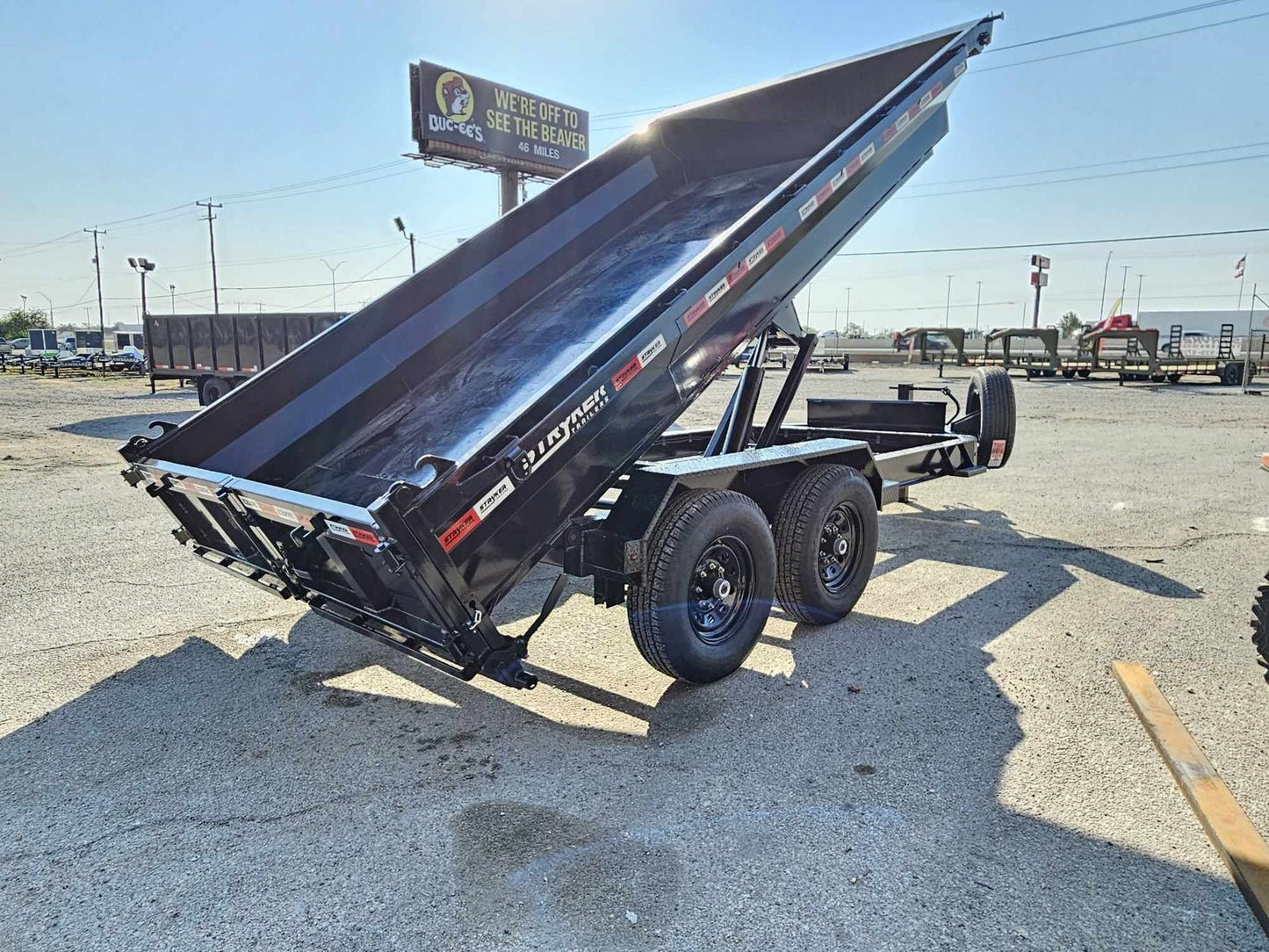 12' EDT Dump Trailer 20" Side Walls - 10 ga Floor - 521 Scissor Lift - 3 Way Gate INV - 3078 - Stryker Dealership Group