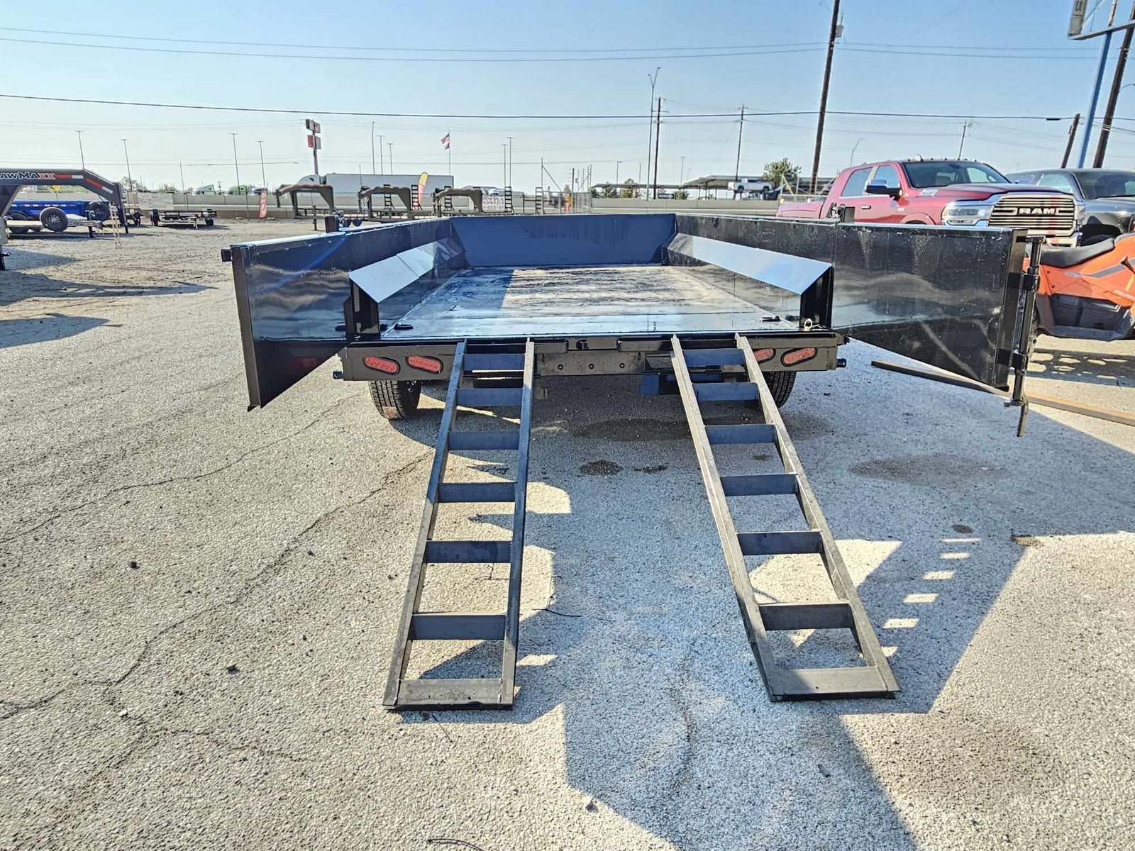 12' EDT Dump Trailer 20" Side Walls - 10 ga Floor - 521 Scissor Lift - 3 Way Gate INV - 3078 - Stryker Dealership Group