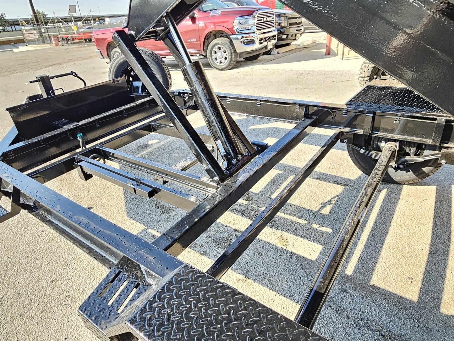 12' EDT Dump Trailer 20" Side Walls - 10 ga Floor - 521 Scissor Lift - 3 Way Gate INV - 3078 - Stryker Dealership Group