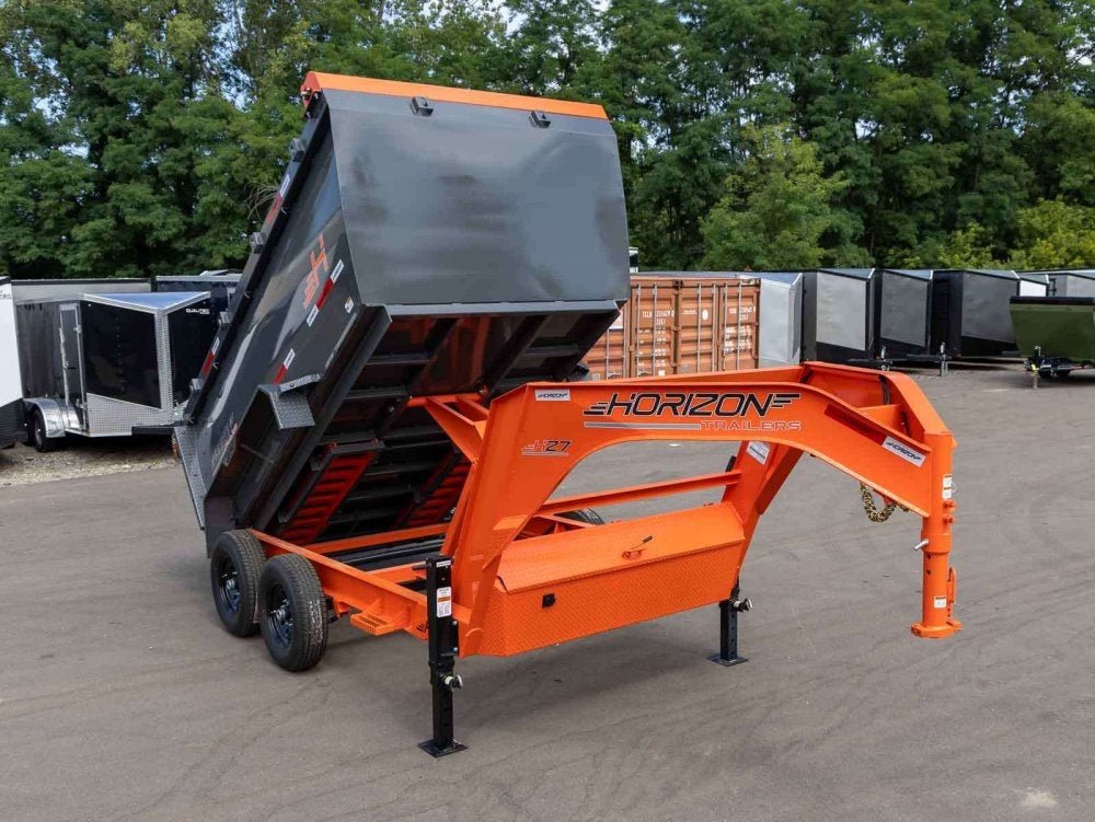 12' HZ7 GN Dump Trailer 2 - 7k Axles 4' Walls 5520 - Stryker Dealership Group