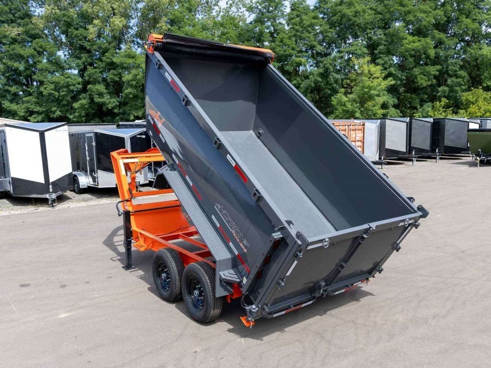 12' HZ7 GN Dump Trailer 2 - 7k Axles 4' Walls 5520 - Stryker Dealership Group