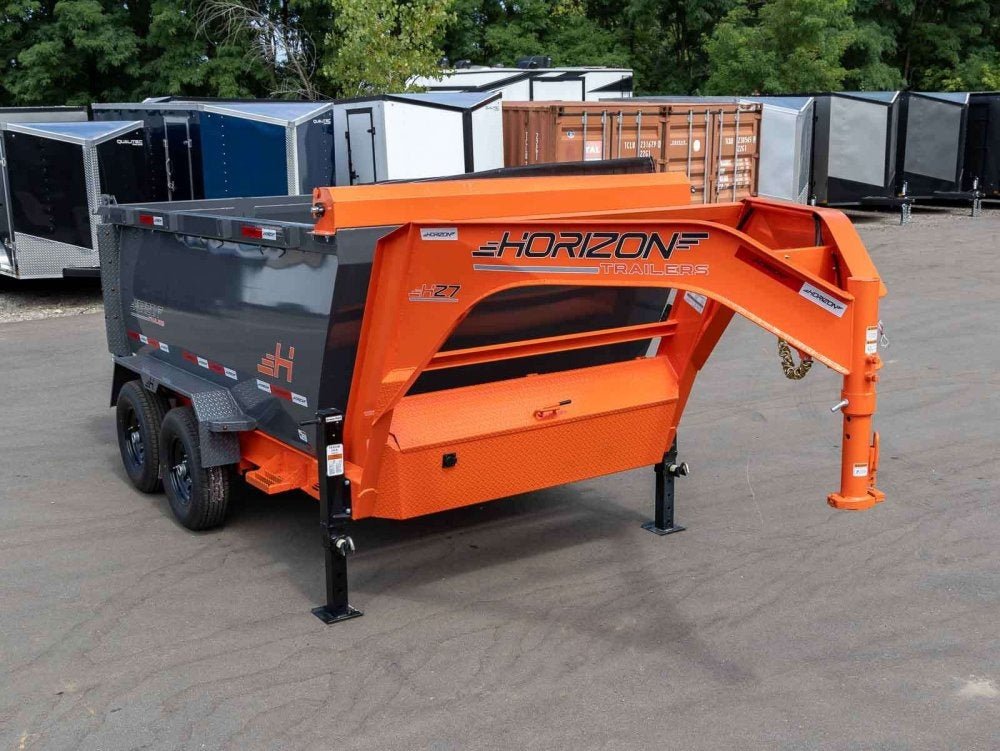 12' HZ7 GN Dump Trailer 2 - 7k Axles 4' Walls 5520 - Stryker Dealership Group