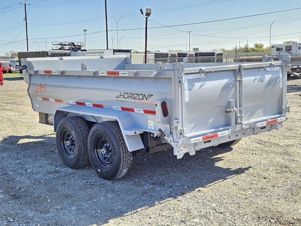 12' LZ7 Dump Trailer 30" Walls - 14k GVWR - Scissor Lift - 14ply Tires - 3 Way Door 7113 - Stryker Dealership Group