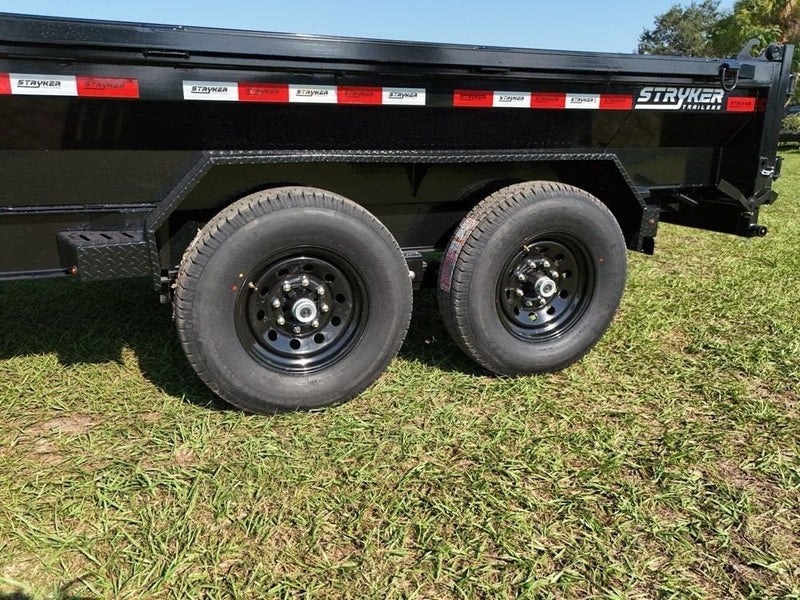 12' Stryker EDT Bumper Pull Dump Trailer 20" Side Walls - (2) 7k Axles 004048 - Stryker Dealership Group