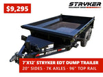 12' Stryker EDT Bumper Pull Dump Trailer 20" Side Walls - (2) 7k Axles 004048 - Stryker Dealership Group