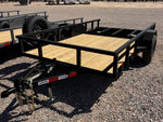 12' Utility Trailer (1) 3.5K Axle, 77" Wide 4' Gate 003809 - Stryker Dealership Group