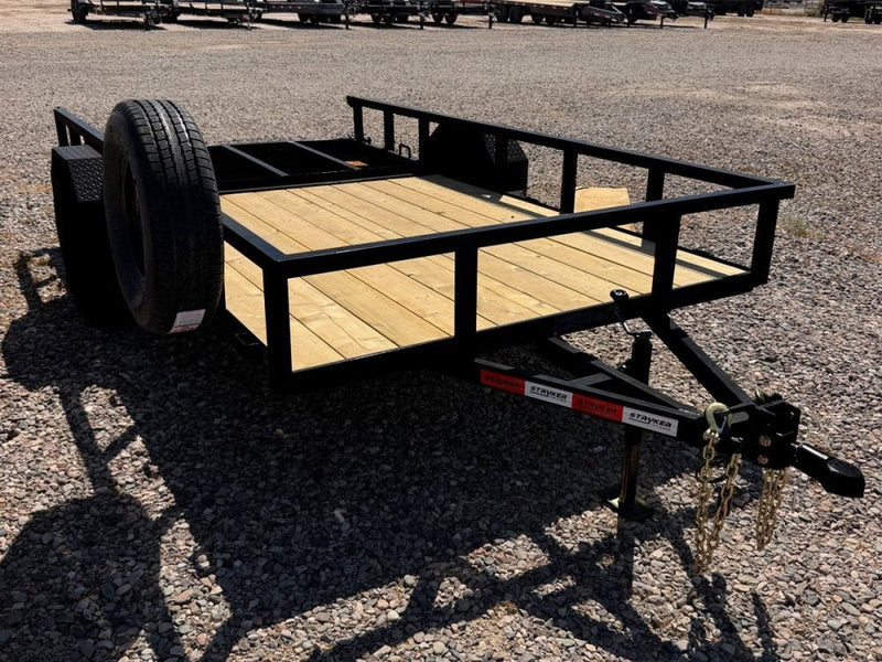12' Utility Trailer (1) 3.5K Axle, 77" Wide 4' Gate 004074 - Stryker Dealership Group