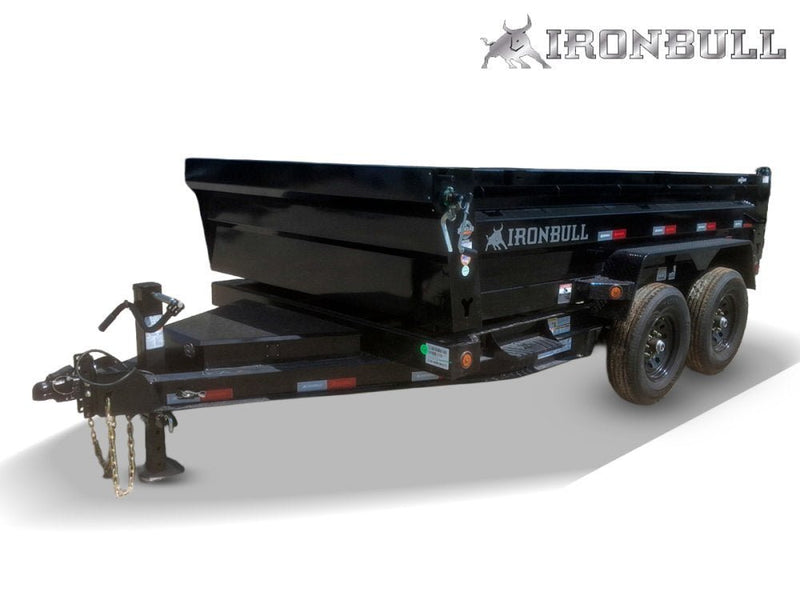 12' x 83" Iron Bull DTB Bumper Pull Dump Trailer 24" Side Walls - (2) 7,000 lb Axles 115121 - Stryker Dealership Group