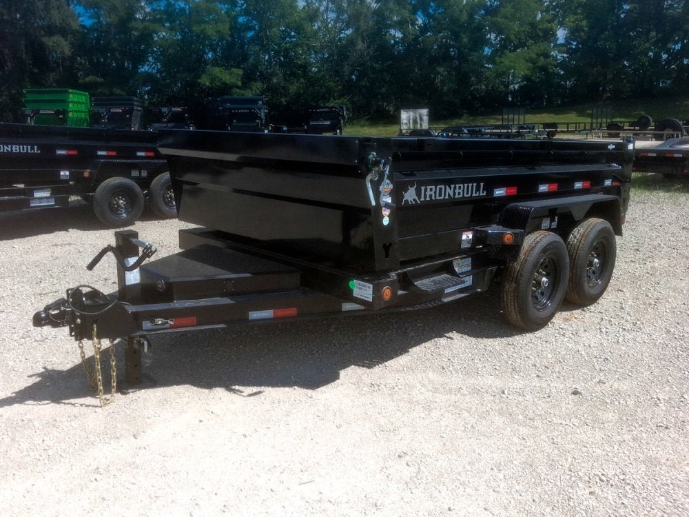 12' x 83" Iron Bull DTB Bumper Pull Dump Trailer 24" Side Walls - (2) 7,000 lb Axles 115121 - Stryker Dealership Group