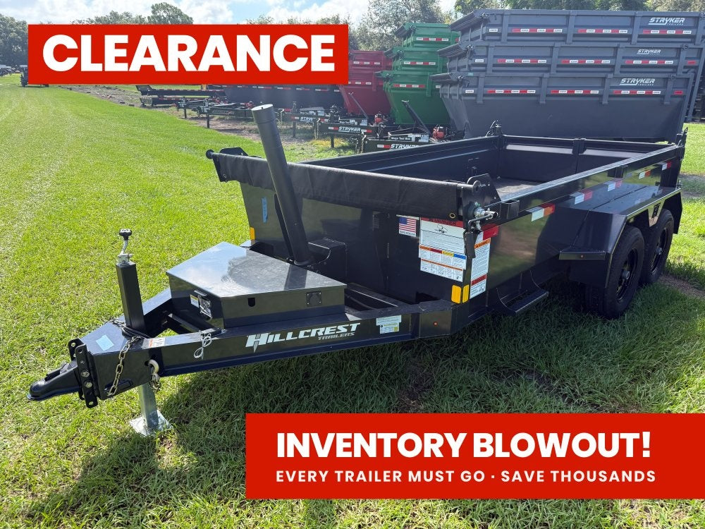 12' Dump Trailer 20" Side Walls - Telescopic Lift - Bumper Pull Dump - Dump Trailers - Stryker Dealership Group