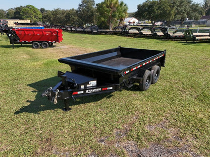 12' EDT Dump Trailer 20" Side Walls - 10 ga Floor - 521 Scissor Lift - 3 Way Gate 002106 - Dump Trailers - Stryker Dealership Group