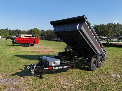 12' EDT Dump Trailer 20" Side Walls - 10 ga Floor - 521 Scissor Lift - 3 Way Gate 002107 - Dump Trailers - Stryker Dealership Group