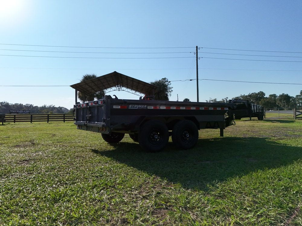 12' EDT Dump Trailer 20" Side Walls - 10 ga Floor - 521 Scissor Lift - 3 Way Gate 002107 - Dump Trailers - Stryker Dealership Group