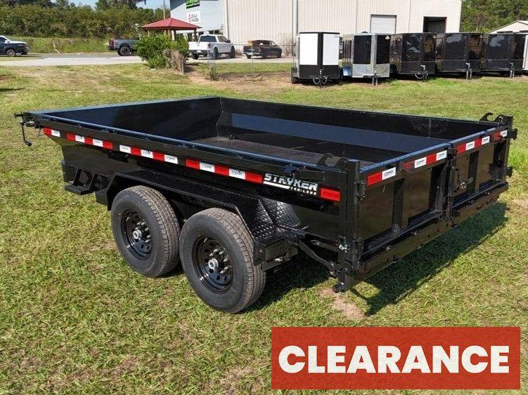 12' EDT Dump Trailer 20" Side Walls - 10 ga Floor - 521 Scissor Lift - 3 Way Gate - DT1 Light Duty - Stryker Dealership Group