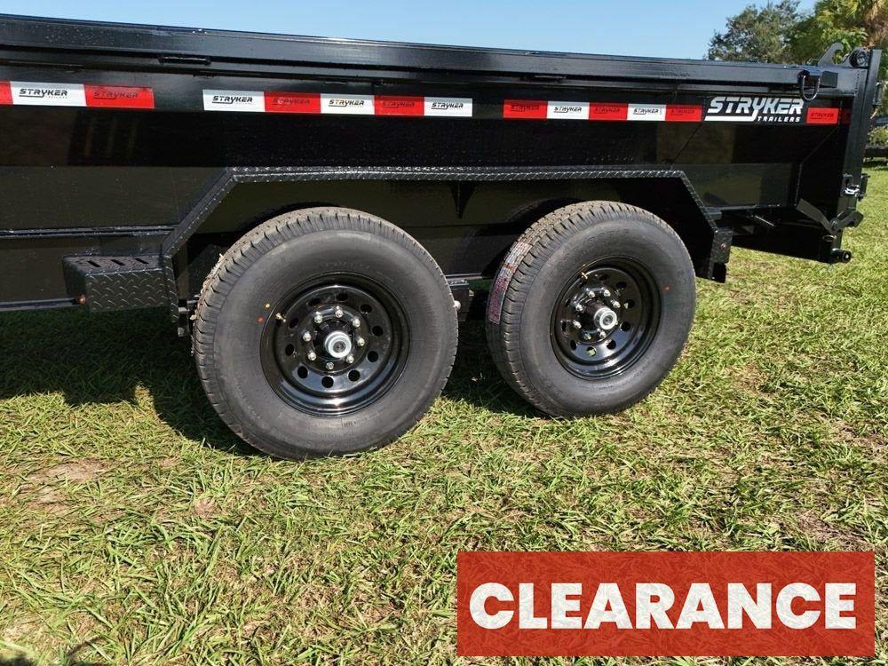 12' EDT Dump Trailer 20" Side Walls - 10 ga Floor - 521 Scissor Lift - 3 Way Gate - DT1 Light Duty - Stryker Dealership Group