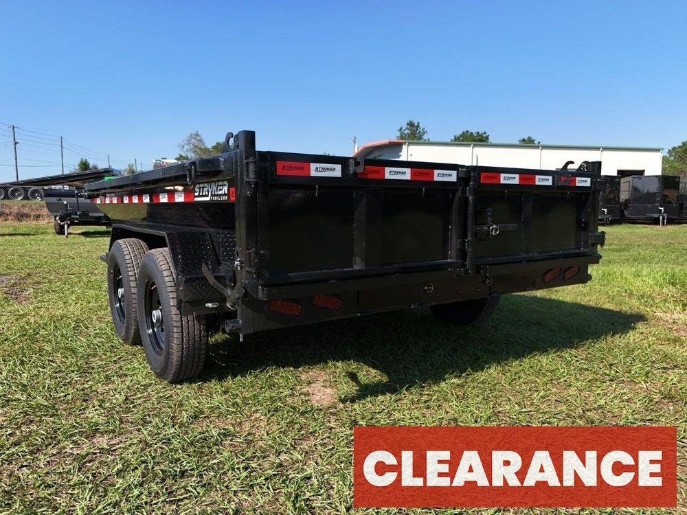 12' EDT Dump Trailer 20" Side Walls - 10 ga Floor - 521 Scissor Lift - 3 Way Gate - DT1 Light Duty - Stryker Dealership Group