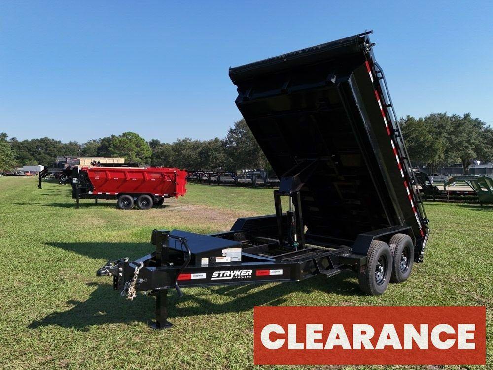 12' EDT Dump Trailer 20" Side Walls - 10 ga Floor - 521 Scissor Lift - 3 Way Gate - DT1 Light Duty - Stryker Dealership Group