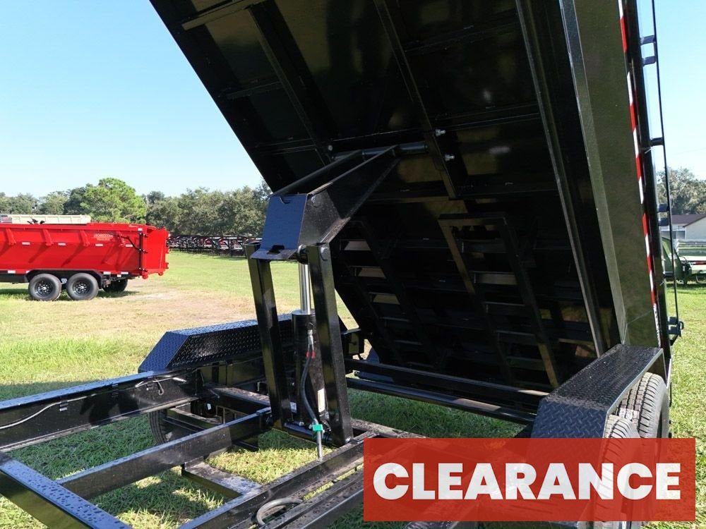12' EDT Dump Trailer 20" Side Walls - 10 ga Floor - 521 Scissor Lift - 3 Way Gate - DT1 Light Duty - Stryker Dealership Group