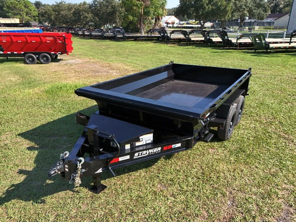 12' EDT Dump Trailer 20" Side Walls - 10 ga Floor - 521 Scissor Lift - 3 Way Gate - Dump Trailers - Stryker Dealership Group