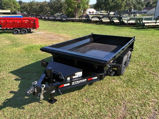 12' EDT Dump Trailer 20" Side Walls - 10 ga Floor - 521 Scissor Lift - 3 Way Gate - Dump Trailers - Stryker Dealership Group
