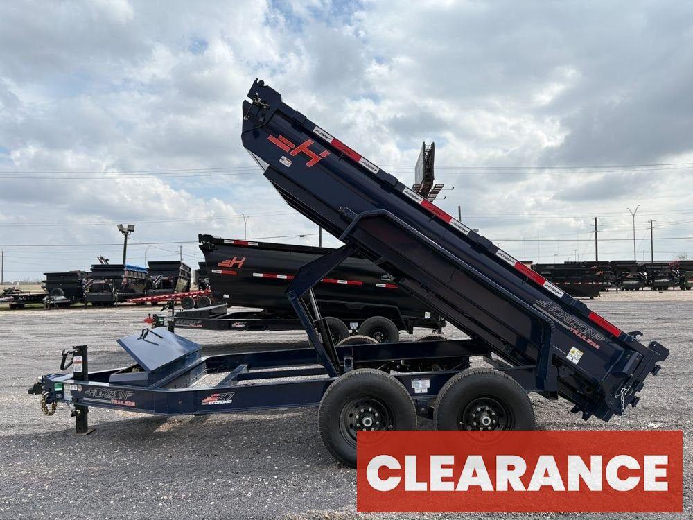 12' EZ7 Dump Trailer 19" Sides 7K Axles 14K GVWR 3-way Door Slide In Ramps - Dump Trailers - Stryker Dealership Group
