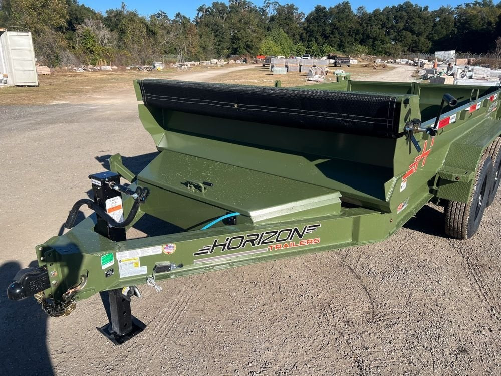 12' EZ7 Dump Trailer 19" Sides 7K Axles 14K GVWR 3-way Door Slide In Ramps - Dump Trailers - Stryker Dealership Group