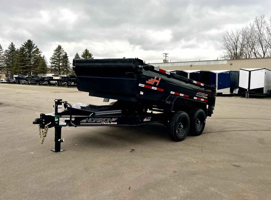 12' LZ7 Dump Trailer 30" Walls - 14k GVWR - Scissor Lift - 14ply Tires - 3 Way Door - Dump Trailers - Stryker Dealership Group