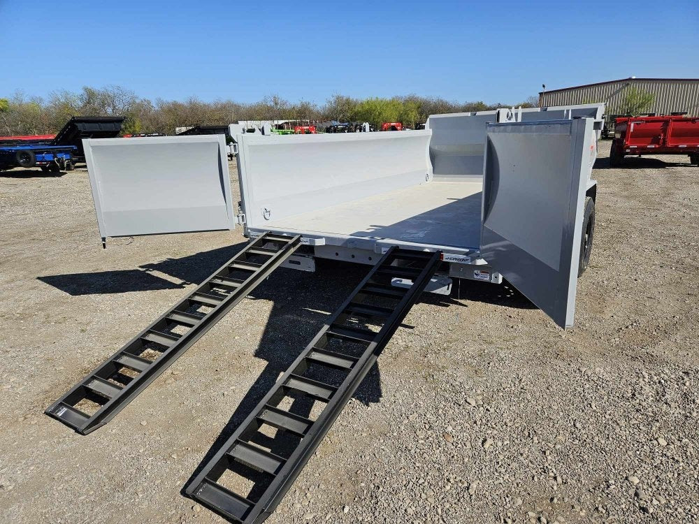 12' LZ7 Dump Trailer 30" Walls - 14k GVWR - Scissor Lift - 14ply Tires - 3 Way Door - Bumper Pull Dump - Dump Trailers - Stryker Dealership Group