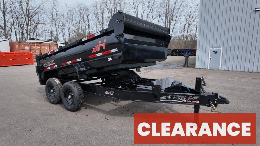 12' LZ7 Dump Trailer 30" Walls - 14k GVWR - Scissor Lift - 14ply Tires - 3 Way Door - Bumper Pull Dump - Dump Trailers - Stryker Dealership Group