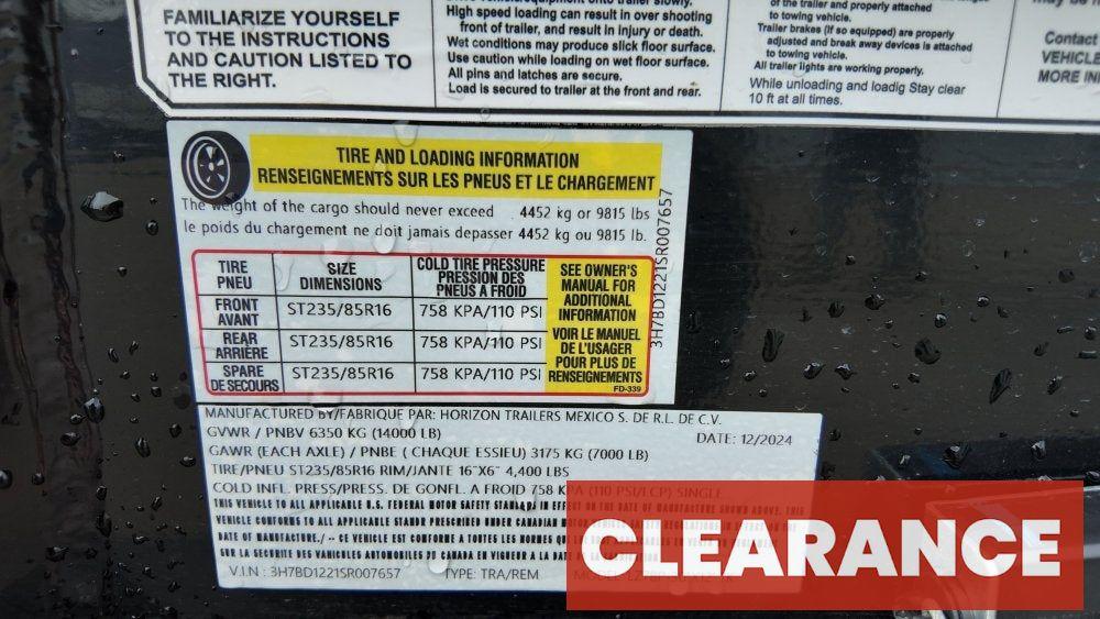 12' LZ7 Dump Trailer 30" Walls - 14k GVWR - Scissor Lift - 14ply Tires - 3 Way Door - Bumper Pull Dump - Dump Trailers - Stryker Dealership Group