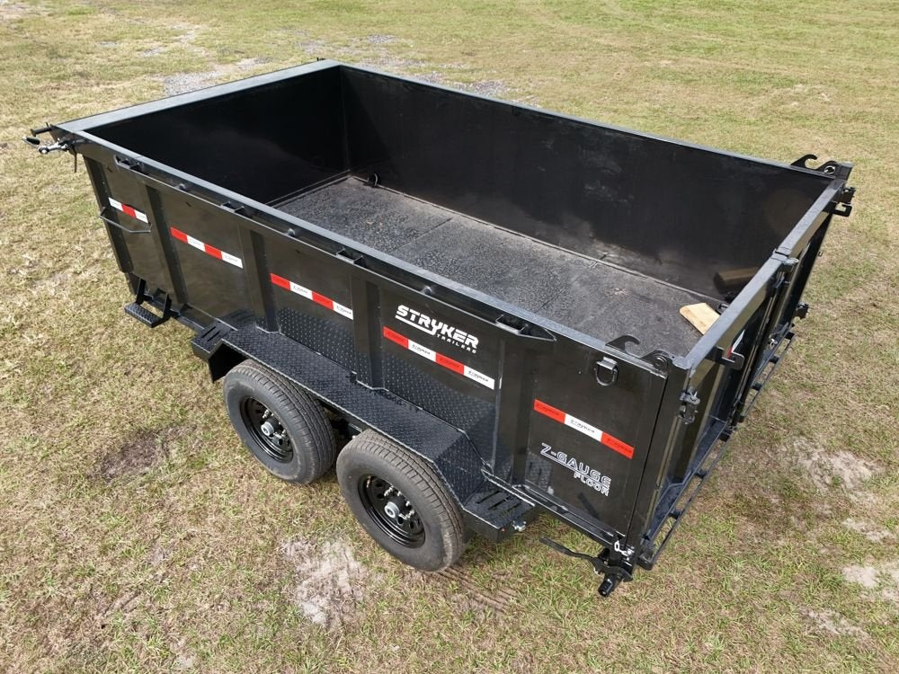 12' SDT Dump Trailer 36" Side Walls - 521 Scissor Lift - 3 Way Gate - Dump Trailers - Stryker Dealership Group