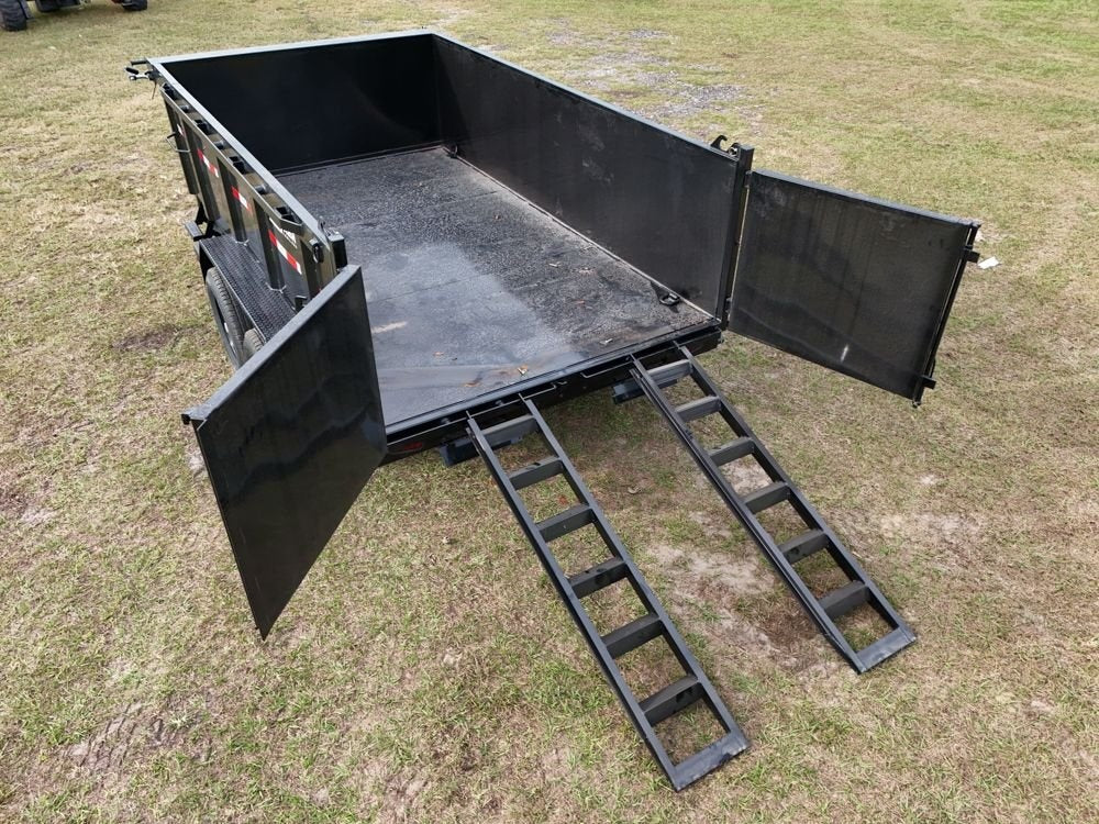 12' SDT Dump Trailer 36" Side Walls - 521 Scissor Lift - 3 Way Gate - Dump Trailers - Stryker Dealership Group