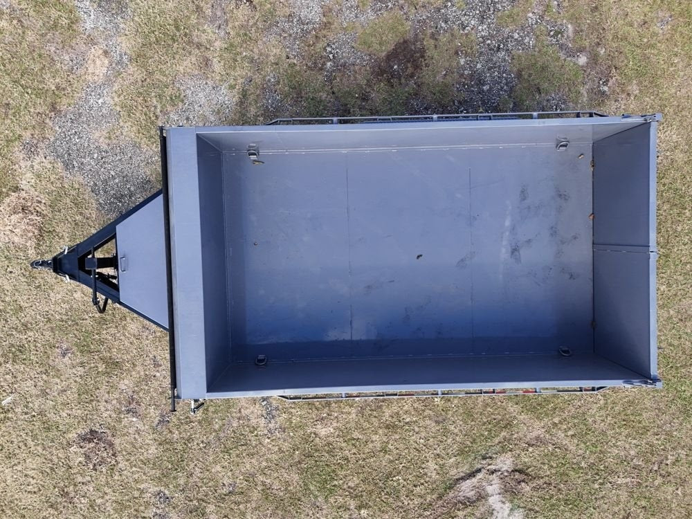 12' SDT Dump Trailer 36" Side Walls - 521 Scissor Lift - 3 Way Gate - Blk - Dump Trailers - Stryker Dealership Group