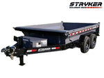 12' Stryker EDT Bumper Pull Dump Trailer 20" Side Walls - (2) 7k Axles - Bumper Pull Dump - Dump Trailers - Stryker Dealership Group
