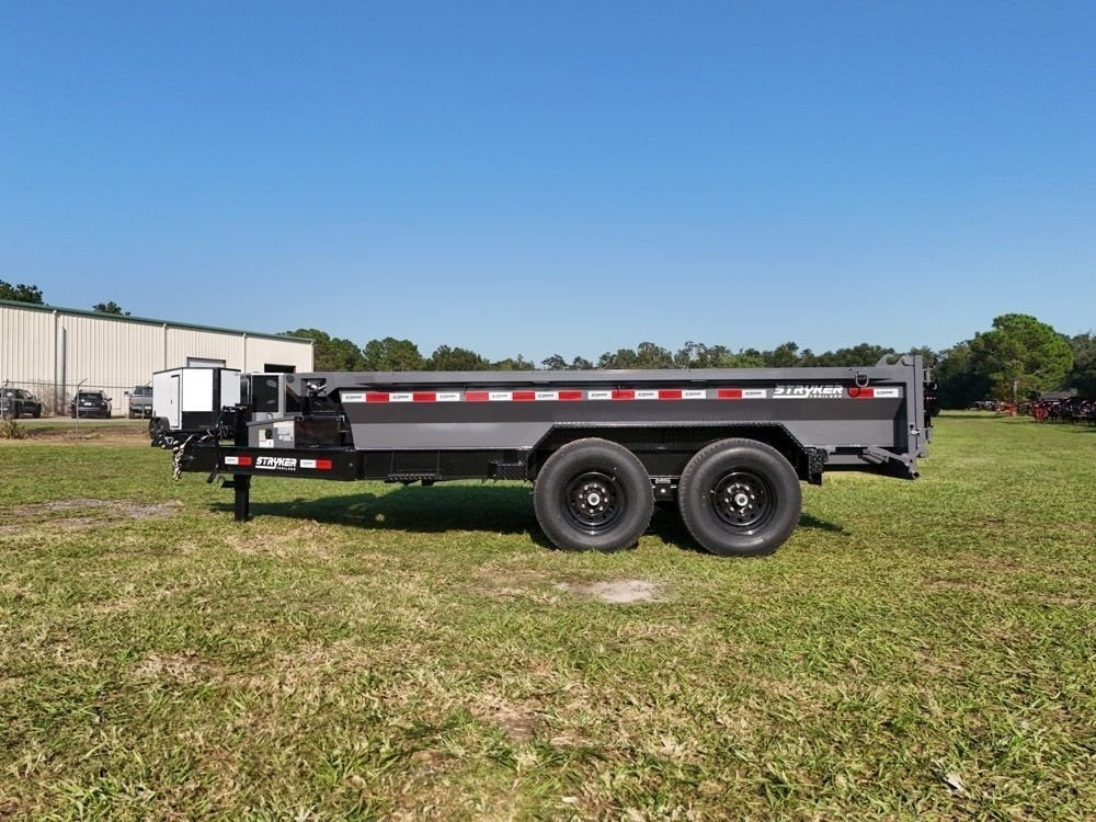 12' Stryker EDT Bumper Pull Dump Trailer 20" Side Walls - (2) 7k Axles - Bumper Pull Dump - Dump Trailers - Stryker Dealership Group
