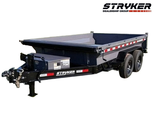 12' Stryker EDT Bumper Pull Dump Trailer 20" Side Walls - (2) 7k Axles - Dump Trailers/DT1 Light Duty - Stryker Dealership Group