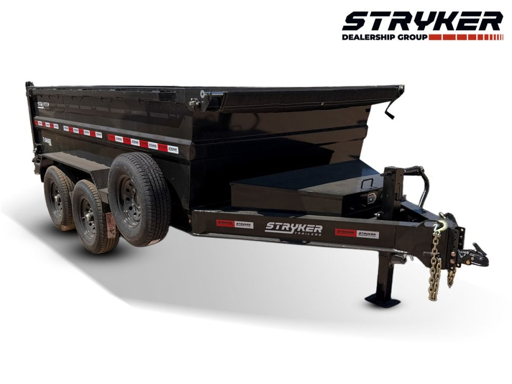 12' Stryker SDT Dump Trailer 36" Side Walls - (2) 7k Axles - Bumper Pull Dump - Dump Trailers - Stryker Dealership Group
