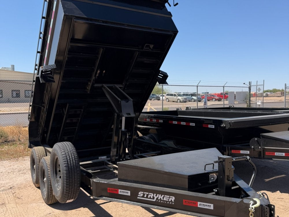 12' Stryker SDT Dump Trailer 36" Side Walls - (2) 7k Axles - Bumper Pull Dump - Dump Trailers - Stryker Dealership Group