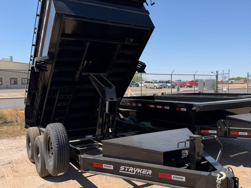 12' Stryker SDT Dump Trailer 36" Side Walls - (2) 7k Axles - Bumper Pull Dump - Dump Trailers - Stryker Dealership Group