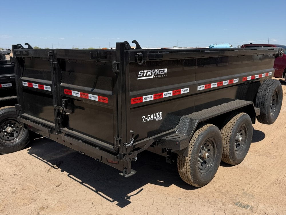 12' Stryker SDT Dump Trailer 36" Side Walls - (2) 7k Axles - Bumper Pull Dump - Dump Trailers - Stryker Dealership Group
